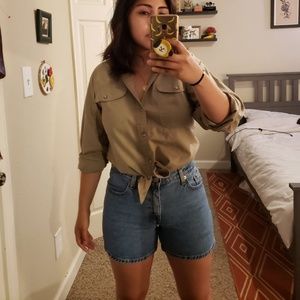 High waisted vintage Levis jean shorts
